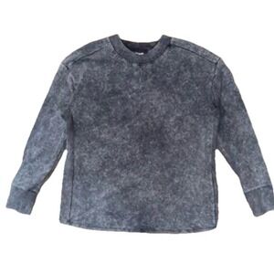 All in Motion Women's Small Distressed Tie Dye Sweatshirt Gray Black Casual Cozy